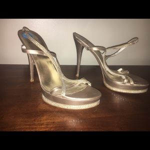 Stuart Weitzman High Heels w/ Swarovski Crystals